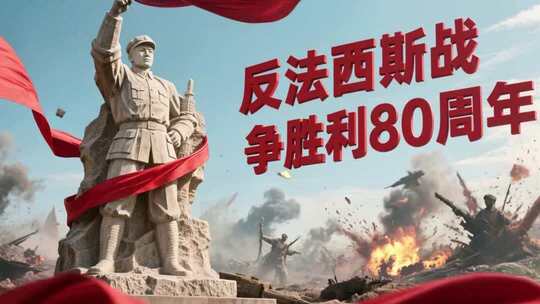反法西斯战争胜利80周年雕像素材