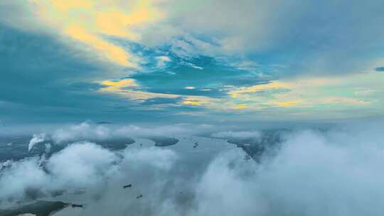 4K 农村 大海 穿云 新农村 天空