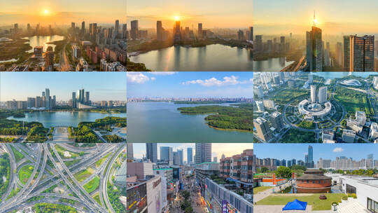 合肥城市地标航拍合集高清在线视频素材下载