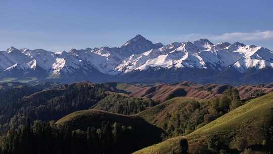 新疆库尔德宁雪山航拍