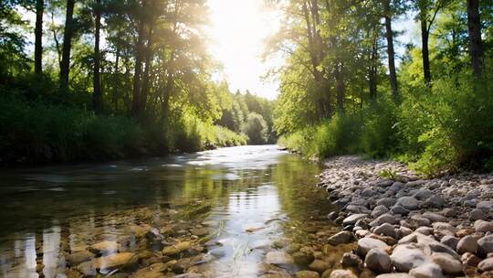静静流淌的小河
