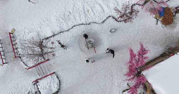 吉林雪乡威虎山寨航拍