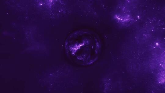 紫色行星运行轨迹视频素材模板下载