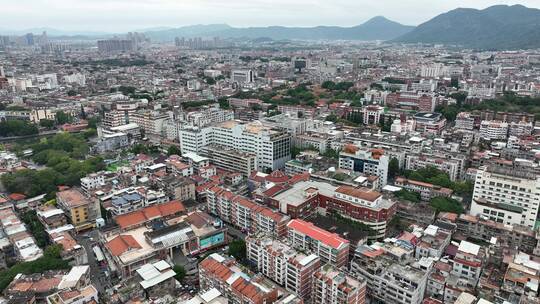 阴天泉州市区鲤城区航拍老城区