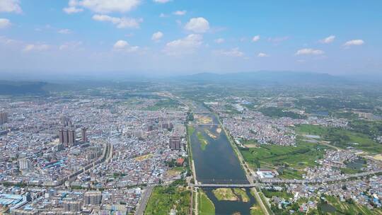 麻城城市大景4K航拍