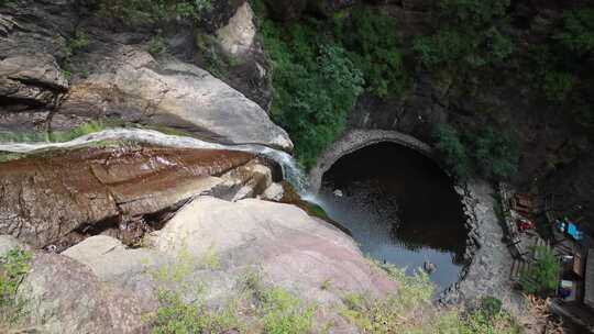 北京双龙峡自然风景区小瀑布视频素材