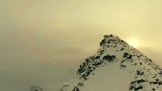 达古冰山雪景视频素材