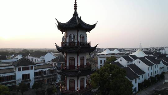 周庄古镇（苏州昆山）航拍全景