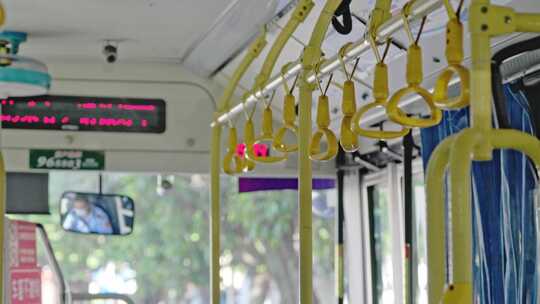 公交车-交通-阳光-座椅视频素材模板下载