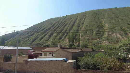 西北地区火车窗外沿途风景实拍