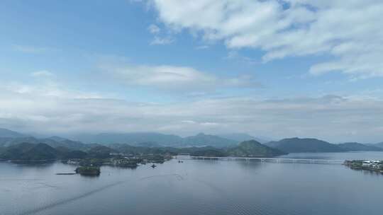 4K航拍浙江千岛湖风景区风光