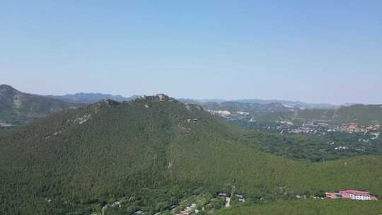 航拍山东潍坊青州云门山风景区