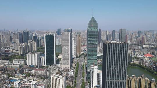 湖北武汉城市风光金融中心视频素材模板下载