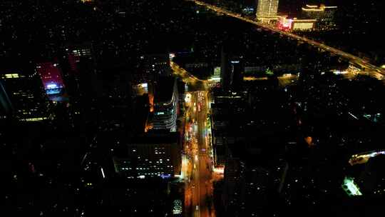 杭州市区西湖文化广场夜景延时