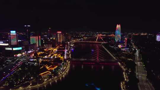 【原创】宁波城市夜景航拍合集视频素材模板下载