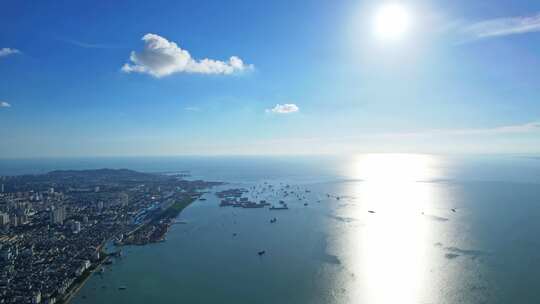 广西北海银滩地标大海风光旅游旅行风景航拍