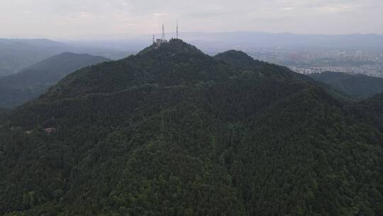 航拍丘陵山川森林绿色植物