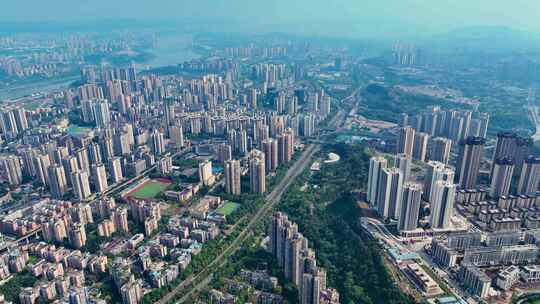 重庆城市鸟瞰大景