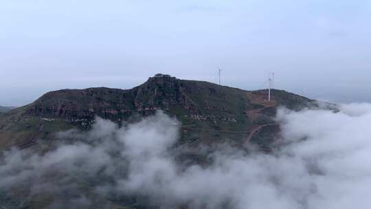 航拍洛阳万安山山顶公园