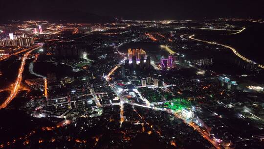 百色城市夜景航拍