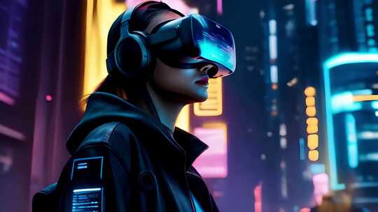 科幻未来黑客VR虚拟现实视频素材模板下载