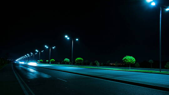 夜晚的高速公路延时视频素材模板下载