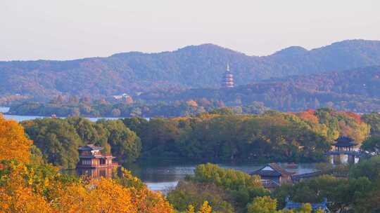 杭州西湖秋天风景