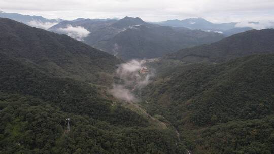 航拍泉州石牛山景区自然风光山水重山