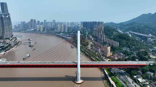 重庆东水门大桥航拍视频素材模板下载