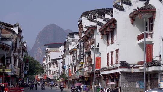 桂林阳朔兴坪古镇街景