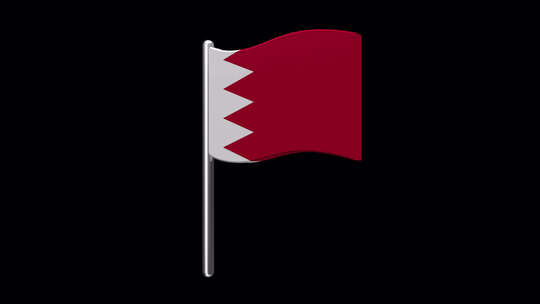 巴林国旗别针图标