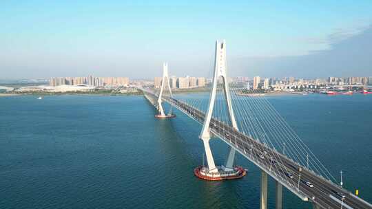 广东湛江海湾大桥航拍4K60