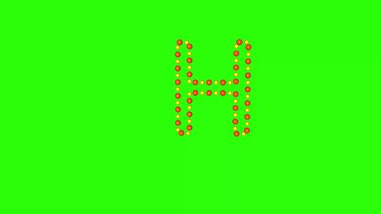 小球转动字母H动画设计