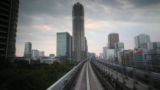 东京单轨电车pov拍摄视频素材模板下载