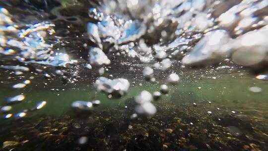 水下光影 河底湖畔视频素材模板下载