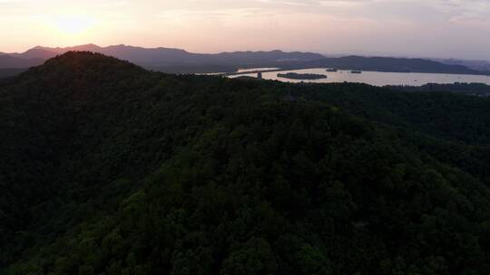 航拍杭州西湖景区