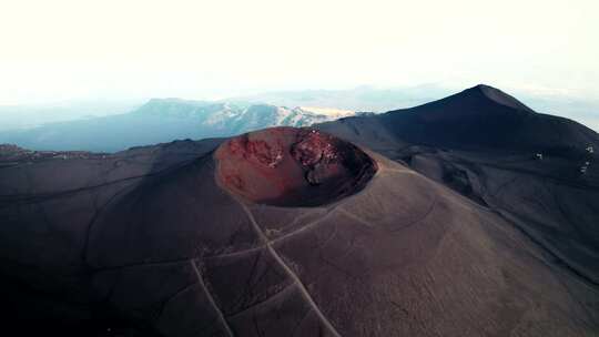 死火山口风光航拍