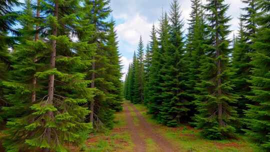 森林中的林间小道