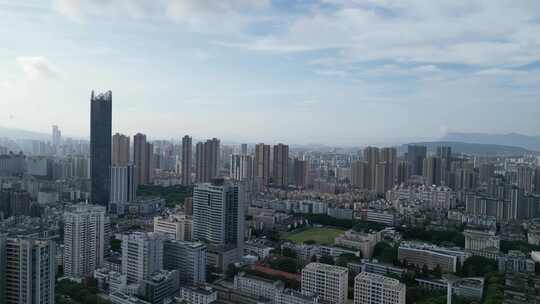 航拍福州风光福州大景城市天际线