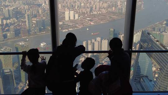 上海中心大厦上海巅观光厅全程记录4K实拍