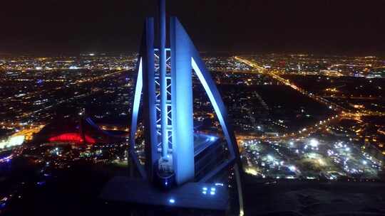 迪拜航拍夜景