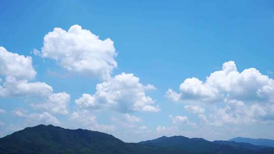 山云延时蓝天白云山延时天空云朵远山风景云