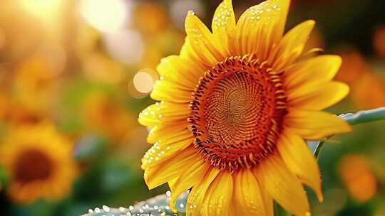 向日葵花海盛开的太阳花农田花朵开放盛开