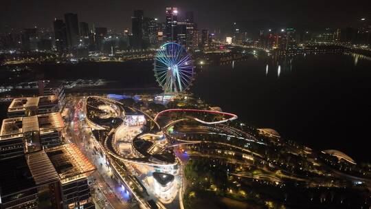 深圳欢乐港湾摩天轮夜景