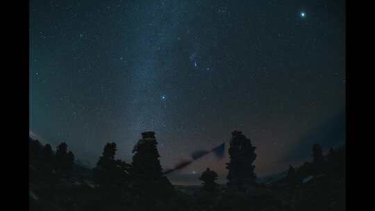 双子座流星雨延时整夜完整视频素材模板下载