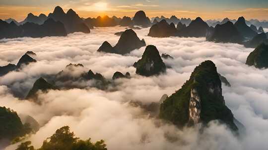 中国桂林绿水青山大美风景合集