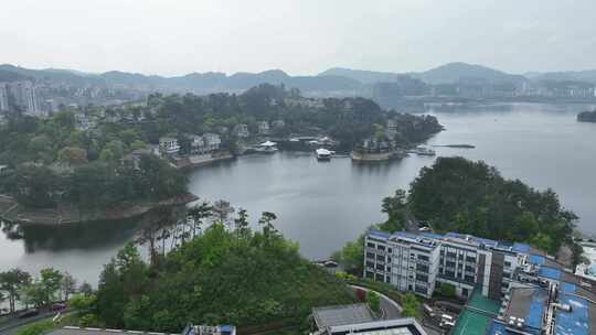 4K航拍浙江千岛湖风景区风光