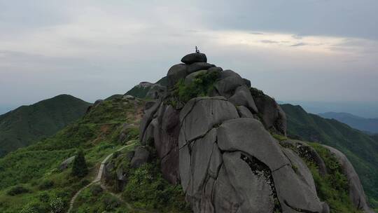 航拍常宁扶仓山风景