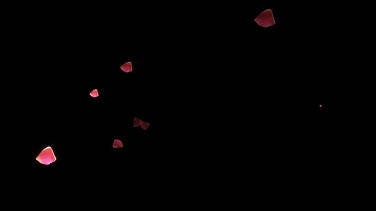玫瑰花瓣动态装饰元素视频