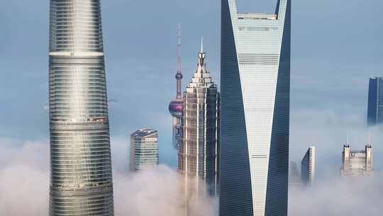 上海云海 上海中心 上海高度 陆家嘴全景